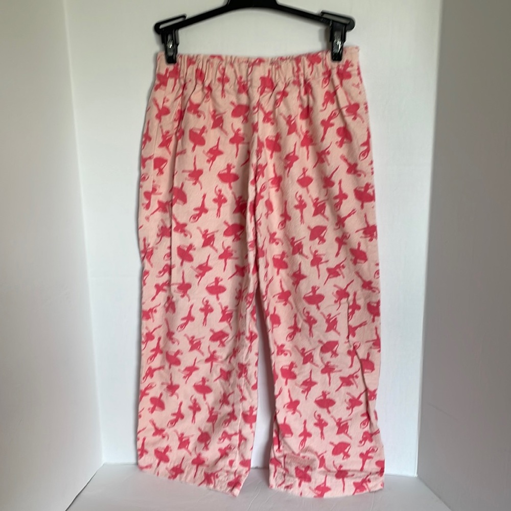 Ballerina PJ flannel pants, handmade girls size 8-10